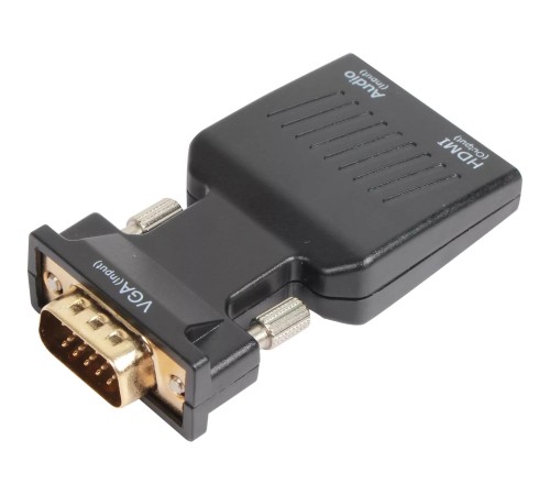 Переходник/ Переходник VGA(M)+audio+microUSB --> HDMI(F)1080*60Hz, VCOM <CA337A>
