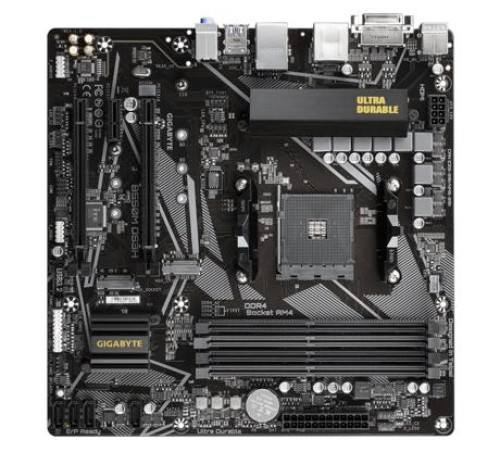 Мат. плата GIGABYTE B550M DS3H, AM4, B550, 4*DDR4, 4*SATA, 2*M.2, 4*USB 3.2, 4*USB 2.0, 2*PCIx16, 1*PCIx1, HDMI+DVI, mATX