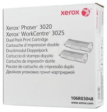  Тонер-картридж Xerox Phaser 3020 WC 3025 (2*1,5K стр.), черный