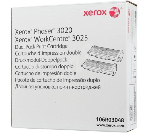 Тонер-картридж Xerox Phaser 3020 WC 3025 (2*1,5K стр.), черный Тонер-картридж Xerox Phaser 3020 WC 3025 (2*1,5K стр.), черный
