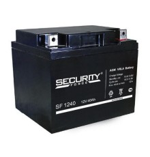 Аккумуляторная батарея/ Battery SECURITY FORCE SF series, SF 1240, voltage 12V, capacity 40Ah (discharge 20 hours), max. Discharge current (5 sec.) 48A, max. charging current 12A, lead-acid AGM type, terminals for nut and bolt M6, LxWxH 197x165x170mm., we