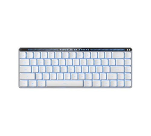 Клавиатра ASUS FALCHION RX LP, 2.4 GHz RF, Bluetooth, 65%, PBT, White