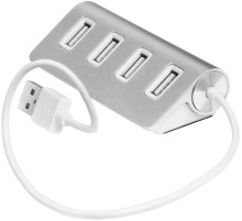 Greenconnect USB 2.0 Разветвитель GCR-UH224S на 4 порта  0,2m , silver