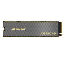 Твердотельный накопитель/ ADATA SSD LEGEND 860, 1000GB, M.2(22x80mm), NVMe 1.4, PCIe Gen 4x4, 3D NAND, R/W 6000/4000MB/s, IOPs н.д./н.д., TBW 320, DWPD 0.2 (5 лет)