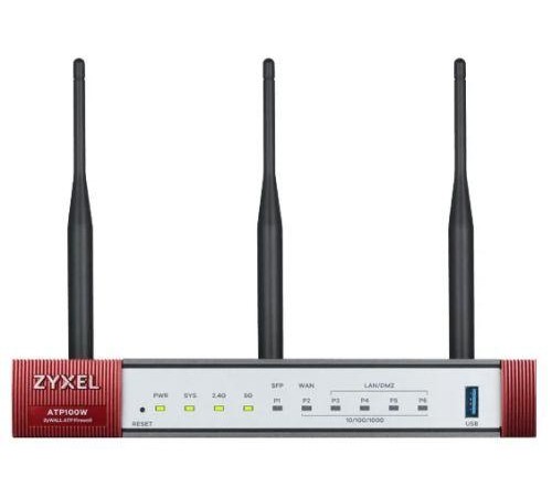 Межсетевой экран Zyxel USG FLEX 100W с подписками на 1 год (AS,AV,CF,IDP, SecuReporter), 2xWAN GE (1xRJ-45 и 1xSFP), 1xOPT GE (LAN/WAN), 3xLAN/DMZ GE, 802.11a/b/g/n/ac (2,4 и 5 ГГц), 1xUSB3.0, AP Cont Межсетевой экран Zyxel USG FLEX 100W с подписками на 1 год (AS,AV,CF,IDP, SecuReporter), 2xWAN GE (1xRJ-45 и 1xSFP), 1xOPT GE (LAN/WAN), 3xLAN/DMZ GE, 802.11a/b/g/n/ac (2,4 и 5 ГГц), 1xUSB3.0, AP Cont