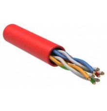 ITK Каб. в. п. U/UTP кат. 5E 4х2х24AWG solid LSZH 305м крас.