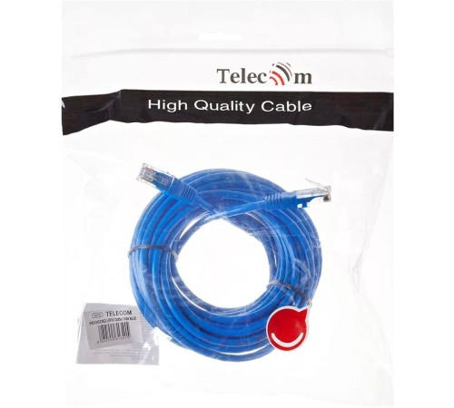 Патчкорд/ Патчкорд литой "Telecom" UTP кат.5е 10,0м синий