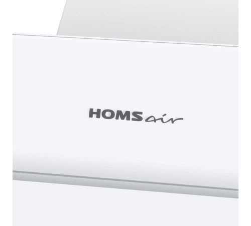 ВЫТЯЖКА HOMSAir Elf Push 60 Glass White/ наклонная, подвесная, кнопочное управление, 3 скорости, 650 м3/ч,до 25 м2, 47 Дб, светодиодное LED-освещение, ширина 60 см, высота 30 см, белый цвет