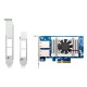 Сетевая карта/ QNAP QXG-10G2T Dual-port BASET 10GbE network expansion card; low-profile form factor; PCIe Gen3 x4