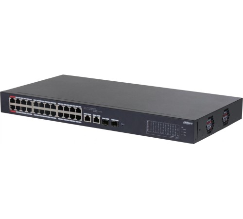 24-портовый PoE коммутатор с функцией облачного управления, Порты: 24 RJ45 10/100Мбит/с (PoE/PoE+/Hi-PoE), 2 комбинированных SFP/RJ45 10/100/1000Мбит/с (uplink); мощность PoE: порты 1-2 до 90Вт, порты 3-24 до 30Вт, суммарно до 375Вт; PoE watchdog, передач