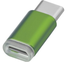 Greenconnect Переходник USB Type C на micro USB 2.0, M/F, Greenconnect, зелёный, GCR-UC3U2MF-Green