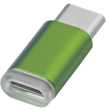 Greenconnect Переходник USB Type C на micro USB 2.0, M/F, Greenconnect, зелёный, GCR-UC3U2MF-Green