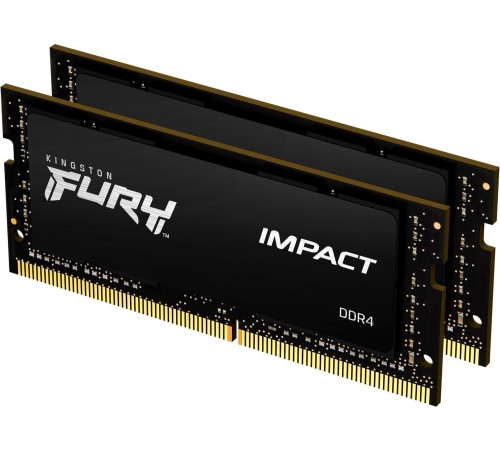 Память оперативная/ Kingston 64GB 3200MT/s DDR4 CL20 SODIMM (Kit of 2) FURY Impact Память оперативная/ Kingston 64GB 3200MT/s DDR4 CL20 SODIMM (Kit of 2) FURY Impact