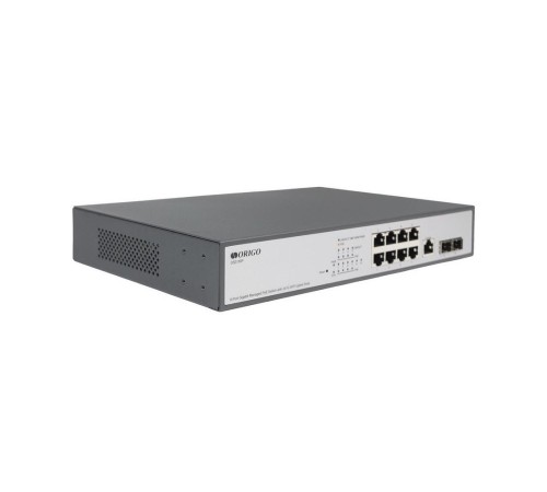 Коммутатор/ Managed L2 Switch 8x1000Base-T PoE, 2x1000Base-X SFP, PoE Budget 135W, RJ45 Console, 19" w/brackets