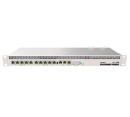 Маршрутизатор/ RB1100AHx4 Dude Edition Powerful 1U rackmount router with 13x Gigabit Ethernet ports, 60GB M.2 drive for Dude database Маршрутизатор/ RB1100AHx4 Dude Edition Powerful 1U rackmount router with 13x Gigabit Ethernet ports, 60GB M.2 drive for Dude database
