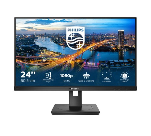 Монитор LCD 23.8'' 16:9 1920х1080(FHD) IPS, 75 Hz, 250 cd/m2, 1000:1, 50М:1, 4ms, HDMI, DP, USB-C, USB-Hub, Height adj, Pivot, Tilt, Swivel, Speakers, Black Монитор LCD 23.8'' 16:9 1920х1080(FHD) IPS, 75 Hz, 250 cd/m2, 1000:1, 50М:1, 4ms, HDMI, DP, USB-C, USB-Hub, Height adj, Pivot, Tilt, Swivel, Speakers, Black