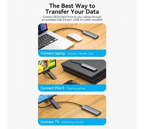 Корпус для SSD Vention USB 3.1 Gen 2-C M.2 NGFF (B-Key/B&M Key) Серый Корпус для SSD Vention USB 3.1 Gen 2-C M.2 NGFF (B-Key/B&M Key) Серый