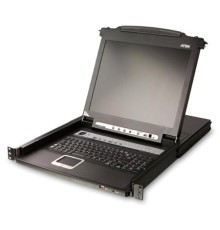 КВМ консоль ATEN 17" 8-Port PS/2-USB VGA Single Rail LCD KVM Switch