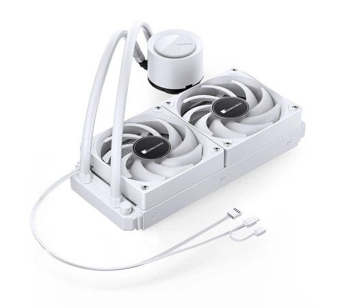 Система жидкостного охлаждения/ Water Cooling System JONSBO TG-240 White (260W, 240mm, White, ARGB/ Fans: 2x120mm, 66.19CFM, 35.4dBA, 1800RPM/ Pump height 72mm, 30dBA, 2400RPM, Rad thickness 27mm/ S: 1700, 1200, 115X, AM5, AM4) Система жидкостного охлаждения/ Water Cooling System JONSBO TG-240 White (260W, 240mm, White, ARGB/ Fans: 2x120mm, 66.19CFM, 35.4dBA, 1800RPM/ Pump height 72mm, 30dBA, 2400RPM, Rad thickness 27mm/ S: 1700, 1200, 115X, AM5, AM4)