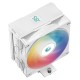 Кулер для процессора DEEPCOOL AG400 DIGITAL WH ARGB LGA1700/1200/115X/AM5/AM4 (9шт/кор, TDP 220W, PWM, ARGB Fan 120mm, 4 тепл. трубки, белый) RET (R-AG400-WHADMN-G-1)