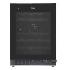 Винный шкаф KORTING/ Винный шкаф KORTING, ВхШхГ 820х595х570 мм, встраиваемый, объем 129 л, сенсорное управление, 46 бутылок, 2 температурные зоны, 5 деревянных полок, вентилятор для равномерного распределения температуры, LED освещение, энергоэффективност