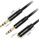 Переходник-разветвитель Vention гибкий Jack 3.5 mm F 4 pin/Jack 3.5 mm M x 2 - 1м