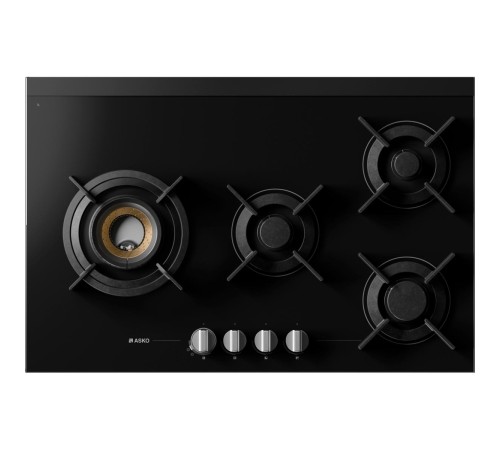 Газовая варочная панель ASKO/ Арт. 741476 Газовая варочная панель ASKO, 4 зоны,материал стеклокерамика,кольцо для вока-чугун,электроподжиг,конфорка Fusion ,цвет черный