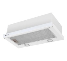 ВЫТЯЖКА HOMSair Flat 60 White/ встраиваемая, колыбельное управление, 2 скорости, 520 м3/ч, до 20 м2, 45 дБ, угольный фильтр CF110 - 1 шт, ШхВхД: 600х176х280 мм, белый цвет