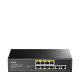 Коммутатор/ 8 RJ-45 10/100/1000M PSE ports +2 RJ45 10/100/1000  Uplink Port Unmanaged PoE+ Switch 120W, CCTV/VLAN mode support, long distance:250M at CCTV mode.  802.3af/at standard,  Aternative 1/2(+),3/6(-), Rack-mountable Steel Case, Watchdog, 120W int