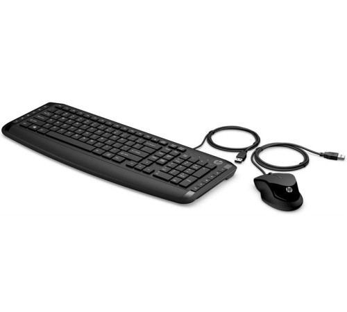 клавиатура и мышь Keyboard and Mouse HP Pavilion 200 Wired RUSS (black) cons