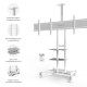 ONKRON мобильная стойка для ТВ 50"-86", макс 105.9кг, белая TS1881