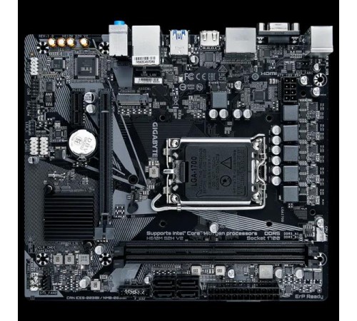 Материнская плата/ MB GIGABYTE INTEL H610 s1700, 2xDDR5(64GB), D-SUB/HDMI 2.1/2xDP, 1xPCIe 4.0x16, 1xPCIe 3.0, 1xLAN, 4xSATA 6Gb/s, 1xM.2, 2xUSB 3.2, 4xUSB 2.0, 1xPS/2, mATX Материнская плата/ MB GIGABYTE INTEL H610 s1700, 2xDDR5(64GB), D-SUB/HDMI 2.1/2xDP, 1xPCIe 4.0x16, 1xPCIe 3.0, 1xLAN, 4xSATA 6Gb/s, 1xM.2, 2xUSB 3.2, 4xUSB 2.0, 1xPS/2, mATX
