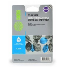 -/ Картридж струйный Cactus CS-LC985C голубой (15мл) для Brother DCPJ315W/DCPJ515W/MFCJ265W