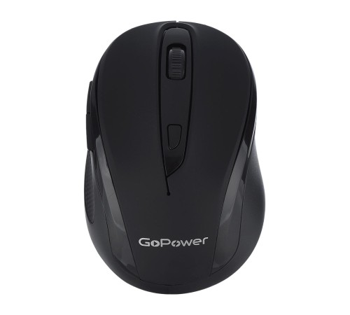 Мышь/ Мышь беспроводная GoPower GPM03 классическая USB бесшумная Soft-Touch черный (1/100) Мышь/ Мышь беспроводная GoPower GPM03 классическая USB бесшумная Soft-Touch черный (1/100)