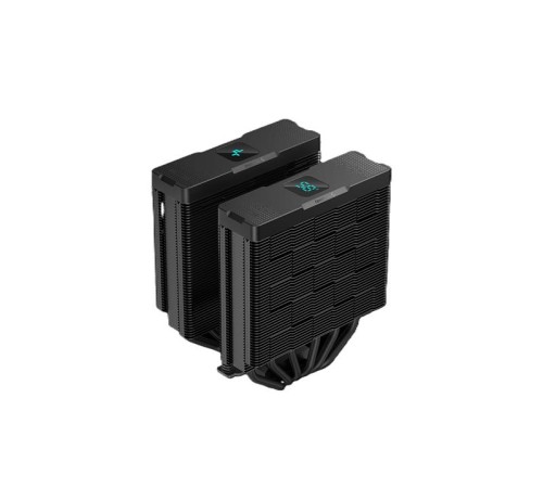 Кулер для процессора DEEPCOOL AG620 DIGITAL BK ARGB LGA1700/1200/115X/AM5/AM4 (8шт/кор, TDP 260W, PWM, DUAL Fan 120mm, 6 тепл. трубок, черный) RET