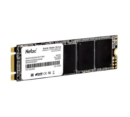 SSD накопитель Netac SSD N535N 1TB M.2 2280 SATAIII 3D NAND, R/W up to 560/520MB/s, TBW 560TB, 3y wty SSD накопитель Netac SSD N535N 1TB M.2 2280 SATAIII 3D NAND, R/W up to 560/520MB/s, TBW 560TB, 3y wty