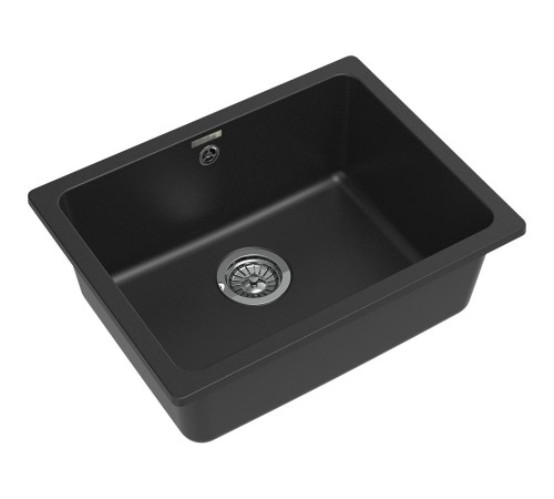 Кухонная мойка RIVELATO RIVELATO Мойка BERKANA 50 1-чаш 560*430, монтаж: универсальный, материал: кварц, цвет: антрацит Кухонная мойка RIVELATO RIVELATO Мойка BERKANA 50 1-чаш 560*430, монтаж: универсальный, материал: кварц, цвет: антрацит