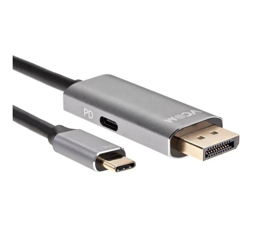 Кабель-адаптер/ Кабель-адаптер USB Type-Cm --> DP1.4v (m) 8K@60Hz, PD 100W,1.8m , Alum Shell,VCOM <CU480MCPD-1.8M> Кабель-адаптер/ Кабель-адаптер USB Type-Cm --> DP1.4v (m) 8K@60Hz, PD 100W,1.8m , Alum Shell,VCOM <CU480MCPD-1.8M>