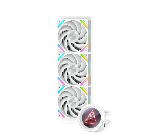 Водяное охлаждение для процессора/ Water Cooling System SAMA Q60 White (360mm, LED temp., White, ARGB/ Fans: 3x120mm, 86CFM, 30dBA, 2600RPM/ Pump height 64mm, 30dBA, 2800RPM, Rad thickness 27mm/ S: 1851, 1700, 1200, 20XX, 115X, AM5, AM4) Водяное охлаждение для процессора/ Water Cooling System SAMA Q60 White (360mm, LED temp., White, ARGB/ Fans: 3x120mm, 86CFM, 30dBA, 2600RPM/ Pump height 64mm, 30dBA, 2800RPM, Rad thickness 27mm/ S: 1851, 1700, 1200, 20XX, 115X, AM5, AM4)