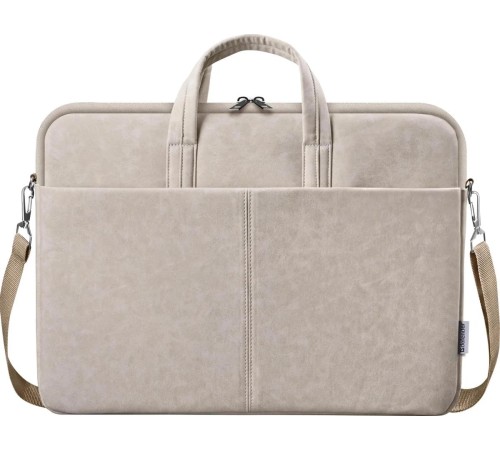 Defender Сумка для ноутбука Solid 15.6" PU кожа, бежевый, карман
