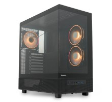 Корпус без блока питания/ Case HSPD F710, Panoramic Mid Tower, Black, TG, 0.5 SPCC, 3x120mm ARGB (FN027) E-ATX, ATX, mATX, mITX 185/395/270mm 2x2.5", 1x3.5", 7xPCI 2xUSB-A 3.0 435x230x457mm
