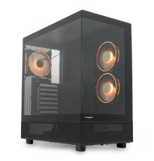 Корпус без блока питания/ Case HSPD F710, Panoramic Mid Tower, Black, TG, 0.5 SPCC, 3x120mm ARGB (FN027) E-ATX, ATX, mATX, mITX 185/395/270mm 2x2.5", 1x3.5", 7xPCI 2xUSB-A 3.0 435x230x457mm