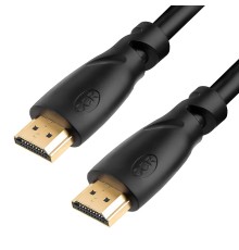 GCR Кабель 0.5m HDMI версия 1.4, черный, OD7.3mm, 30/30 AWG, позолоченные контакты, Ethernet 10.2 Гбит/с, 3D, 4K, экран, GCR-HM310-0.5m