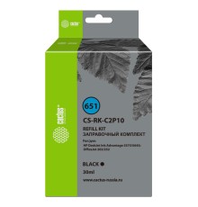 -/ Заправочный набор Cactus CS-RK-C2P10 №651 черный30мл для HP DJ 5575/5645