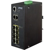 IGS-10080MFT индустриальный управляемый коммутатор/ IP30 Industrial 8* 100/1000F SFP + 2*10/100/1000T Full Managed Ethernet Switch (-40 to 75 degree C), 1588