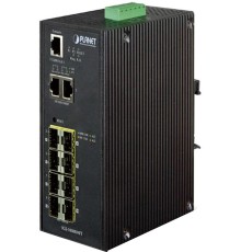 IGS-10080MFT индустриальный управляемый коммутатор/ IP30 Industrial 8* 100/1000F SFP + 2*10/100/1000T Full Managed Ethernet Switch (-40 to 75 degree C), 1588