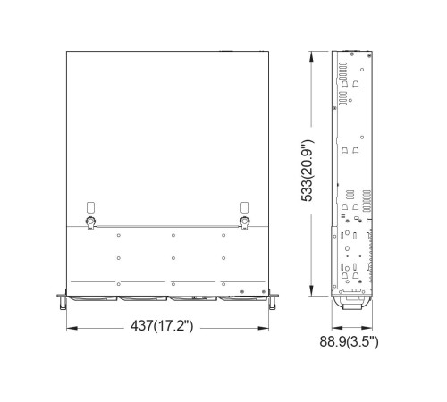 Серверный корпус/ CS-R25 with 12G HDD BP and 550w RPS