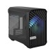 Корпус ПК без блока питания/ Case Fractal Design Torrent Nano RGB TG Light Tint, Mini-Tower, 1x180mm RGB, 2xUSB-A 3.2 + 1xUSB 3.2 Type-C mITX, mDTX Black