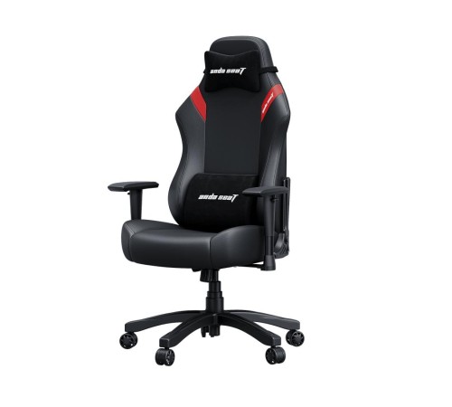 Кресло игровое Anda Seat Luna series цвет черный с красными вставками, размер L (110кг), материал ПВХ (модель AD18) Кресло игровое Anda Seat Luna series цвет черный с красными вставками, размер L (110кг), материал ПВХ (модель AD18)