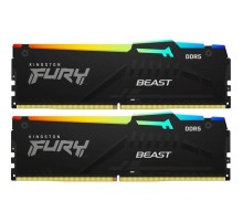 Оперативная память Kingston 32GB 6000MT/s DDR5 CL30 DIMM kit (2x16GB) FURY Beast RGB XMP